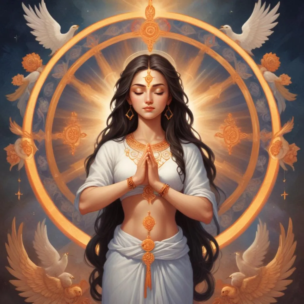 Symbolic art representing devotion and spiritual strength